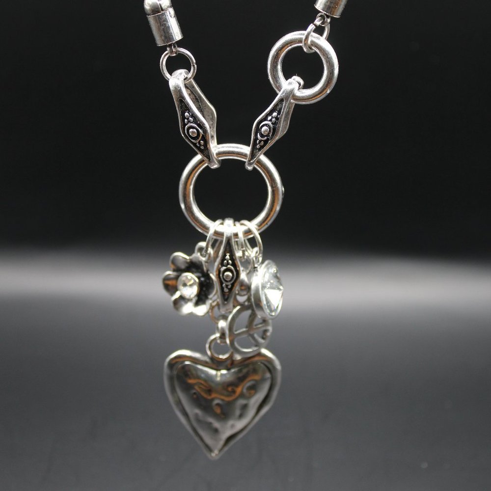 Vintage Ball Chain Peace Love Power Necklace